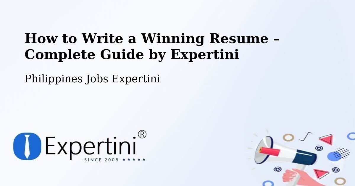 Resume Writing Guide for Job Seekers – Banog Sur - Banog Sur, Philippines Jobs Expertini